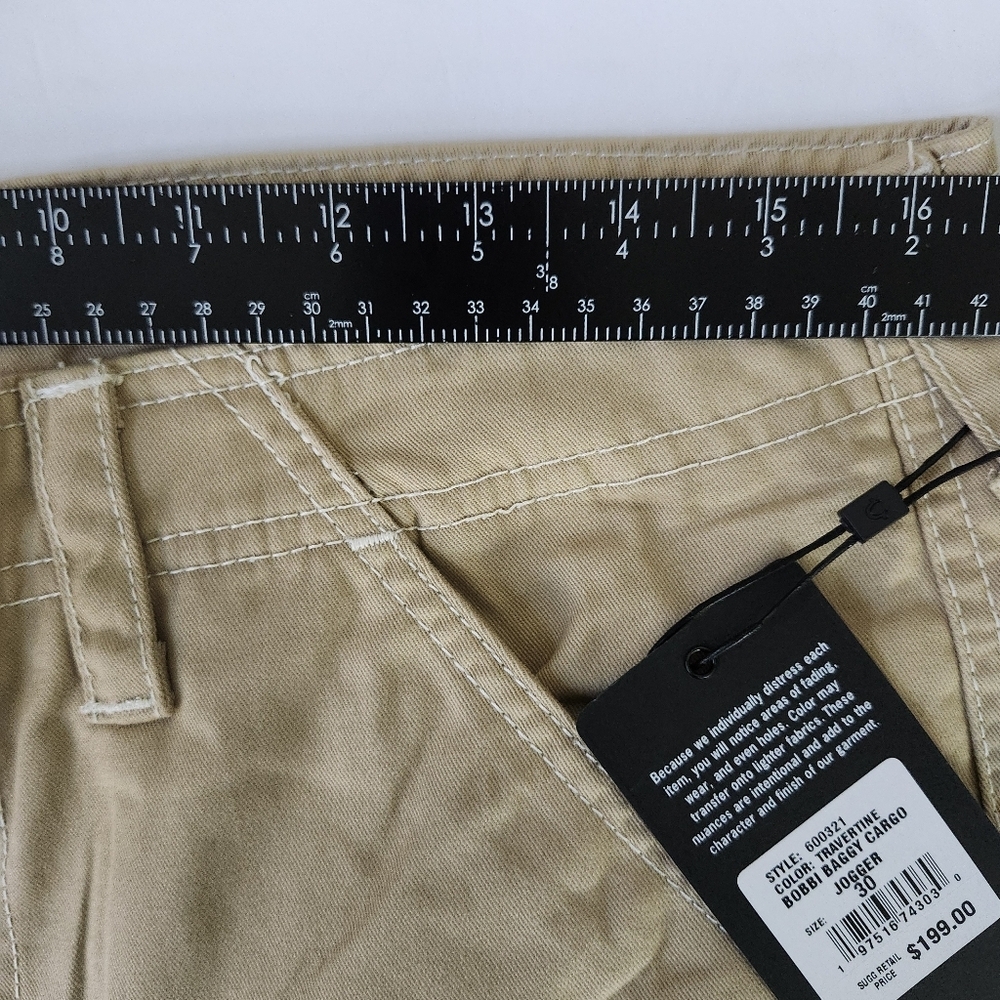 True Religion Bobbi Baggy Cargo Jogger Womens 30 Khaki Travertine - Picture 8 of 10